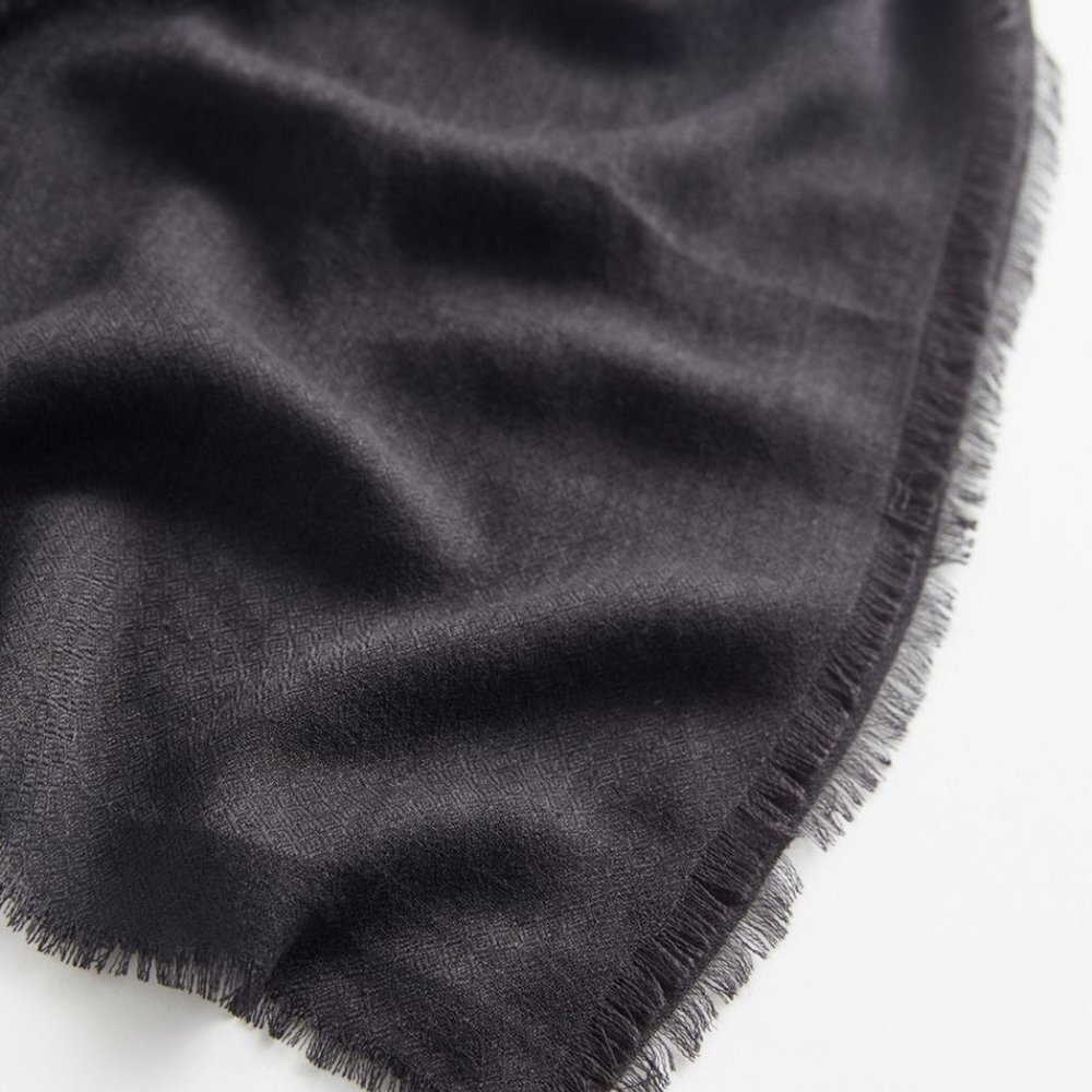 Black Urban Outfitters Lightweight Black Scarf - Picture 3 of 10